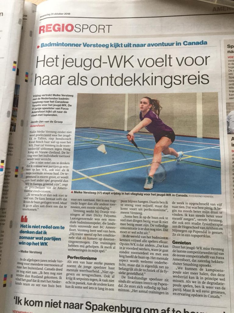 Meike versteeg naar het WK in Canada